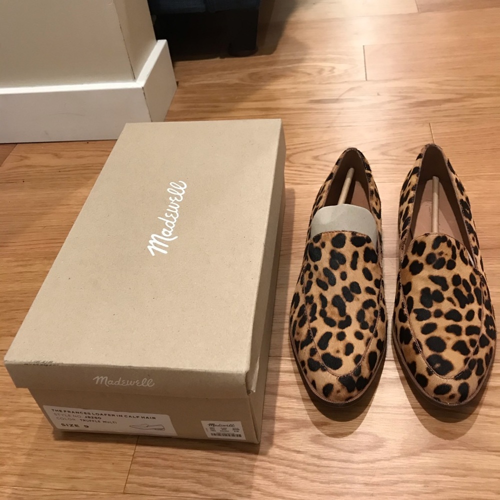 NWT: The Frances Loafer in Calf Hair, Size 9